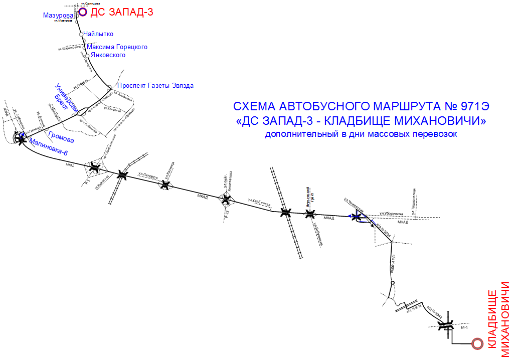 Карта 167 маршрут